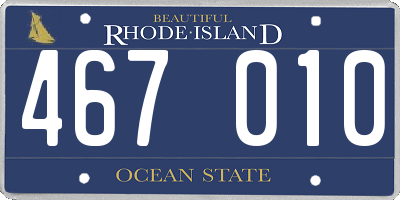 RI license plate 467010