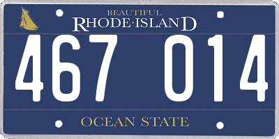 RI license plate 467014
