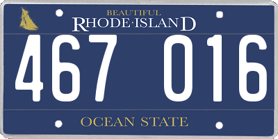 RI license plate 467016