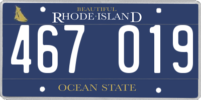 RI license plate 467019
