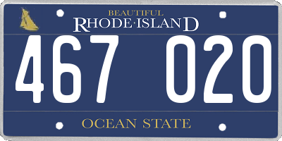 RI license plate 467020