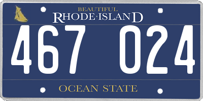 RI license plate 467024