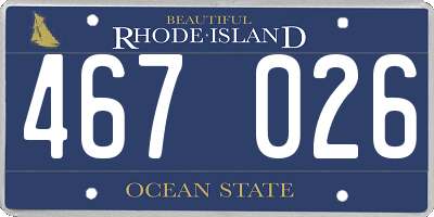 RI license plate 467026