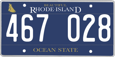 RI license plate 467028