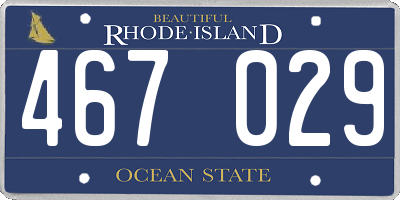 RI license plate 467029