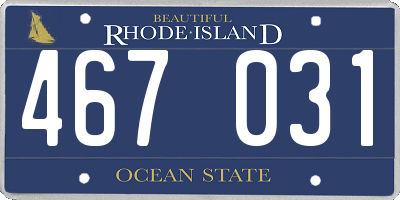 RI license plate 467031