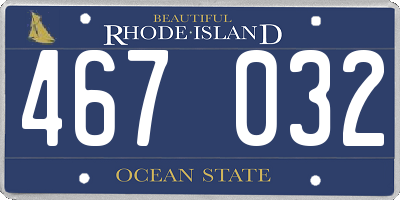 RI license plate 467032