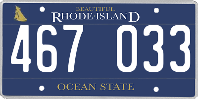 RI license plate 467033