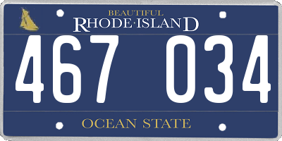 RI license plate 467034