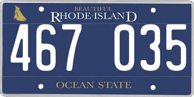 RI license plate 467035