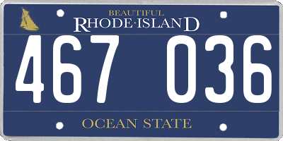 RI license plate 467036