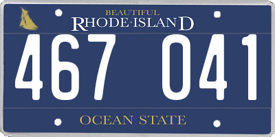 RI license plate 467041