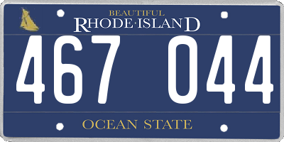 RI license plate 467044