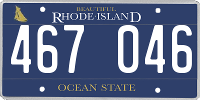 RI license plate 467046