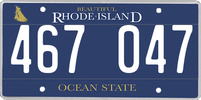 RI license plate 467047