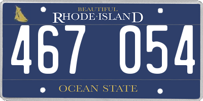 RI license plate 467054