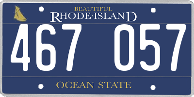 RI license plate 467057