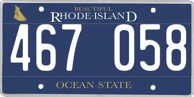 RI license plate 467058