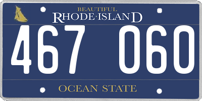 RI license plate 467060