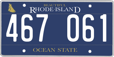 RI license plate 467061