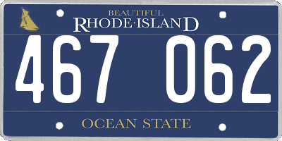 RI license plate 467062
