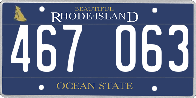 RI license plate 467063