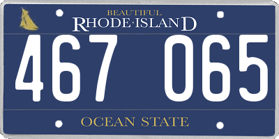 RI license plate 467065