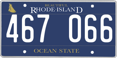 RI license plate 467066