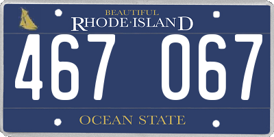RI license plate 467067