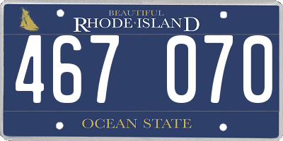 RI license plate 467070