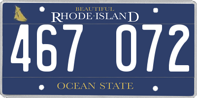 RI license plate 467072