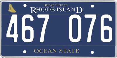 RI license plate 467076