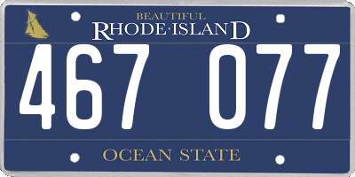 RI license plate 467077