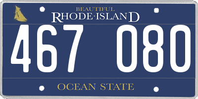 RI license plate 467080