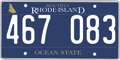 RI license plate 467083
