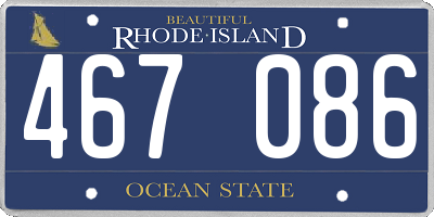 RI license plate 467086