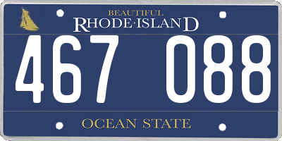 RI license plate 467088