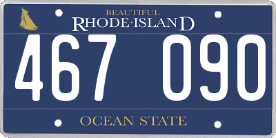 RI license plate 467090