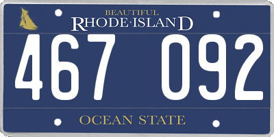 RI license plate 467092