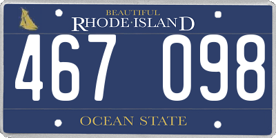 RI license plate 467098