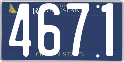 RI license plate 4671