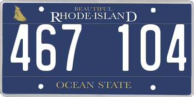 RI license plate 467104