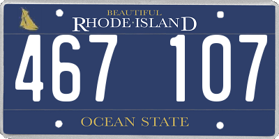 RI license plate 467107