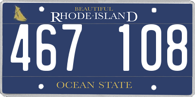 RI license plate 467108