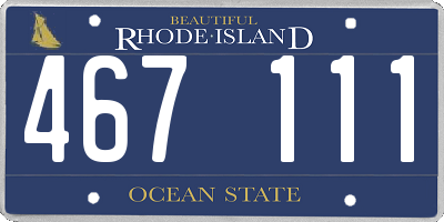 RI license plate 467111