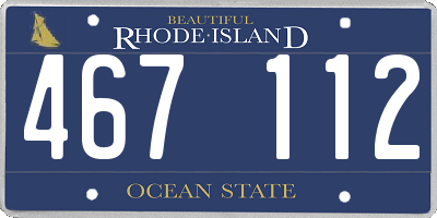 RI license plate 467112