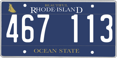 RI license plate 467113
