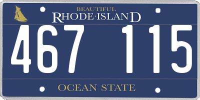 RI license plate 467115
