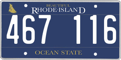 RI license plate 467116