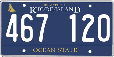 RI license plate 467120